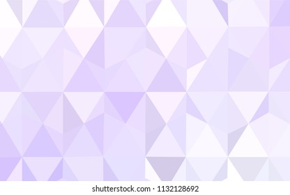 Light Purple vector triangle mosaic template. Polygonal abstract illustration with gradient. New template for your brand book.
