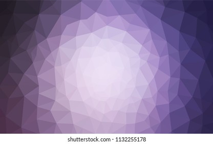Light Purple vector triangle mosaic template. Colorful illustration in polygonal style with gradient. Best triangular design for your business.
