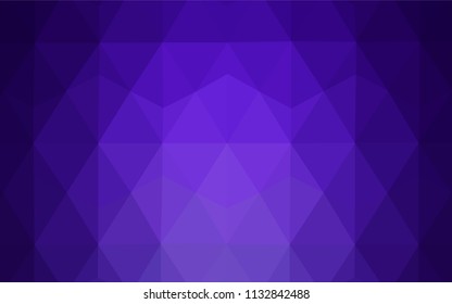Light Purple vector triangle mosaic template. Colorful abstract illustration with triangles. Brand new design for your business.
