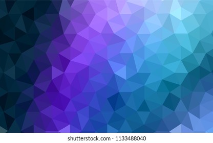 Light Purple vector triangle mosaic cover. Elegant bright polygonal illustration with gradient. Completely new template for your banner.