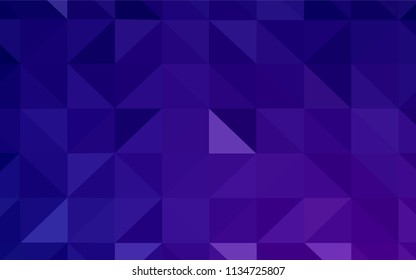 Light Purple vector triangle mosaic template. Polygonal abstract illustration with gradient. Triangular pattern for your design.