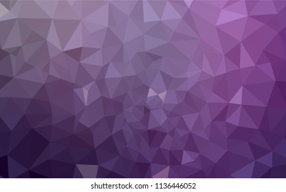 Light Purple vector triangle mosaic texture. Creative geometric illustration in Origami style with gradient. New template for your brand book.