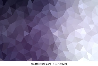 Light Purple vector triangle mosaic texture. Colorful illustration in polygonal style with gradient. Triangular pattern for your design.