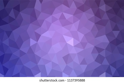 Light Purple vector triangle mosaic cover. Triangular geometric sample with gradient.  Template for cell phone's backgrounds.
