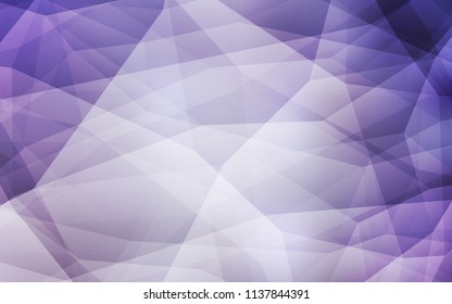 Light Purple vector triangle mosaic template. Modern abstract illustration with triangles. Textured pattern for your backgrounds.