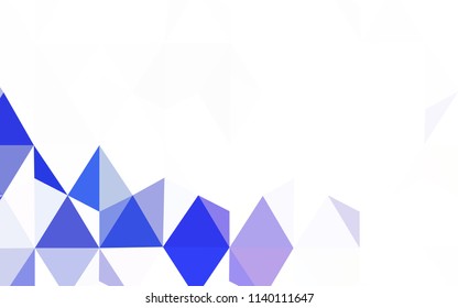 Light Purple vector triangle mosaic texture. Creative geometric illustration in Origami style with gradient. Textured pattern for your backgrounds.