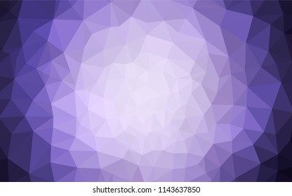 Light Purple vector triangle mosaic cover. Colorful abstract illustration with triangles. Textured pattern for your backgrounds.