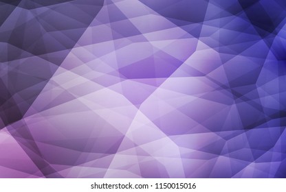 Light Purple vector triangle mosaic cover. Creative geometric illustration in Origami style with gradient. A completely new design for your leaflet.