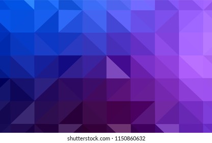 Light Purple vector triangle mosaic texture. Shining polygonal illustration, which consist of triangles. Pattern for a brand book's backdrop.