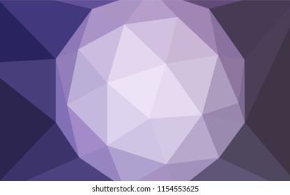 Light Purple vector triangle mosaic texture. Creative geometric illustration in Origami style with gradient. New template for your brand book.