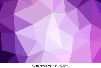 Light Purple vector triangle mosaic texture. Modern abstract illustration with triangles. A completely new design for your leaflet.