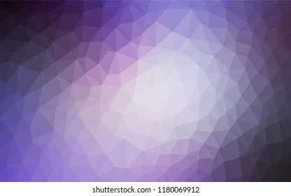Light Purple vector triangle mosaic texture. Shining polygonal illustration, which consist of triangles. Completely new template for your banner.