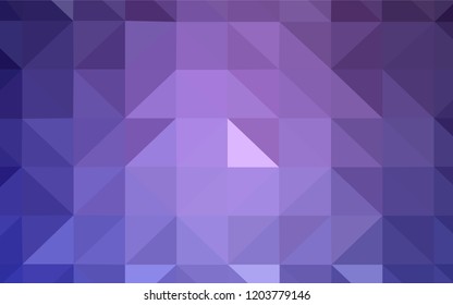 Light Purple vector triangle mosaic cover. Triangular geometric sample with gradient.  Best triangular design for your business.