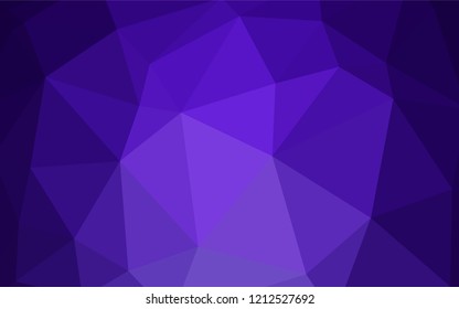 Light Purple vector triangle mosaic texture. Colorful abstract illustration with triangles. Textured pattern for your backgrounds.