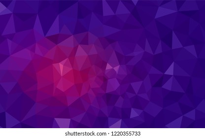 Light Purple vector triangle mosaic cover. Elegant bright polygonal illustration with gradient. Brand new design for your business.