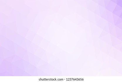 Light Purple vector triangle mosaic template. A sample with polygonal shapes. Completely new template for your banner.