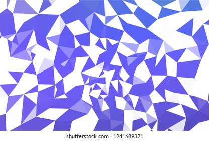 Light Purple vector triangle mosaic texture. Creative illustration in halftone style with triangles. Completely new template for your banner.