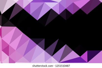 Light Purple vector triangle mosaic texture. Glitter abstract illustration with an elegant design. Brand new design for your business.