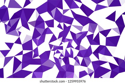 Light Purple vector triangle mosaic texture. Creative geometric illustration in Origami style with gradient. Best triangular design for your business.