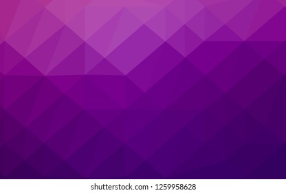 Light Purple vector triangle mosaic cover. Shining colored illustration in a Brand new style. Polygonal design for your web site.