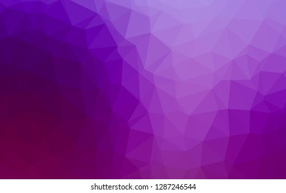 Light Purple vector triangle mosaic texture. A sample with polygonal shapes. Template for your brand book.