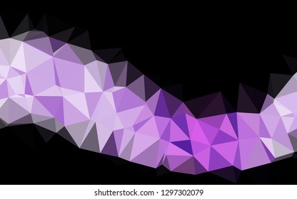Light Purple vector triangle mosaic cover. Triangular geometric sample with gradient.  Triangular pattern for your business design.