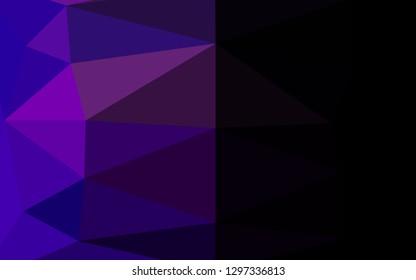 Light Purple vector triangle mosaic template. Modern geometrical abstract illustration with gradient. Elegant pattern for a brand book.