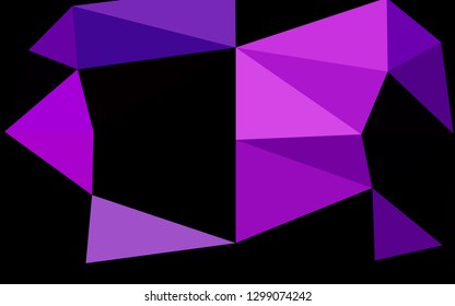 Light Purple vector triangle mosaic cover. Shining colored illustration in a Brand new style. Completely new template for your business design.