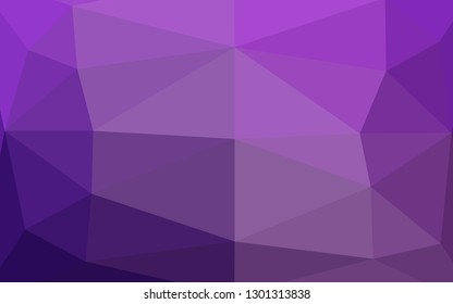 Light Purple vector triangle mosaic texture. Brand new colorful illustration in with gradient. The best triangular design for your business.