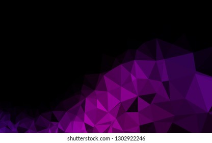 Light Purple vector triangle mosaic cover. Creative illustration in halftone style with gradient. Elegant pattern for a brand book.