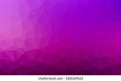 Light Purple vector triangle mosaic cover. Creative illustration in halftone style with gradient. Completely new template for your business design.