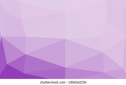 Light Purple vector triangle mosaic texture. A completely new color illustration in a vague style. Completely new template for your business design.
