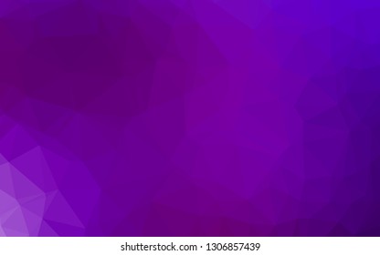 Light Purple vector triangle mosaic texture. Shining colored illustration in a Brand new style. Polygonal design for your web site.