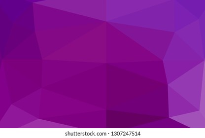 Light Purple vector triangle mosaic cover. Triangular geometric sample with gradient.  Template for a cell phone background.