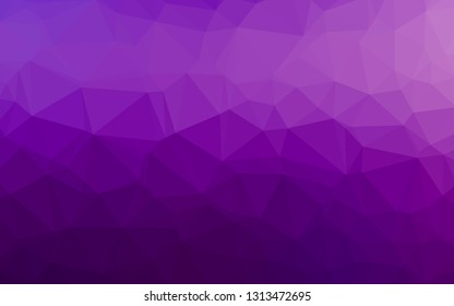 Light Purple vector triangle mosaic texture. Creative illustration in halftone style with gradient. Polygonal design for your web site.