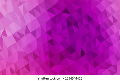 Light Purple vector triangle mosaic texture. Brand new colorful illustration in with gradient. Template for your brand book.