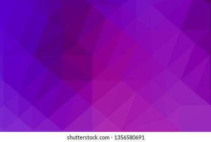 Light Purple vector triangle mosaic cover. A sample with polygonal shapes. Elegant pattern for a brand book.