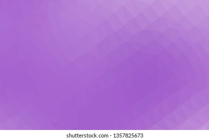 Light Purple vector triangle mosaic template. Glitter abstract illustration with an elegant design. Brand new design for your business.