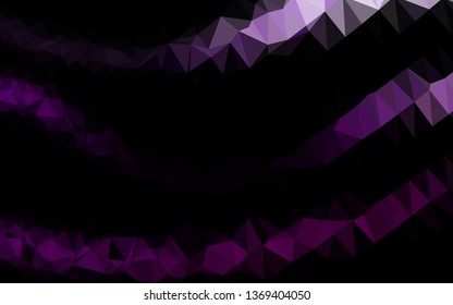 Light Purple vector triangle mosaic template. Glitter abstract illustration with an elegant design. Completely new template for your business design.