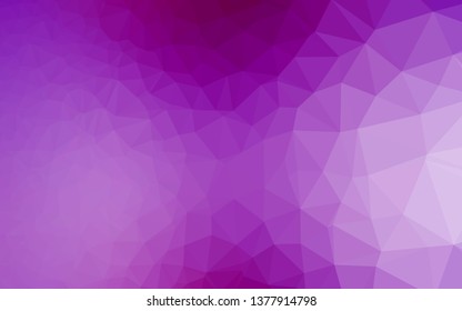 Light Purple vector triangle mosaic texture. Colorful illustration in Origami style with gradient.  New texture for your design.