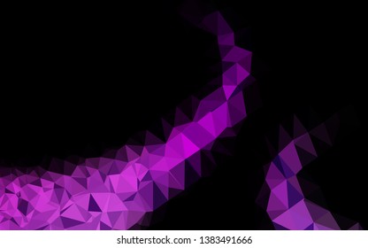 Light Purple vector triangle mosaic texture. Colorful illustration in abstract style with gradient. Completely new design for your business.