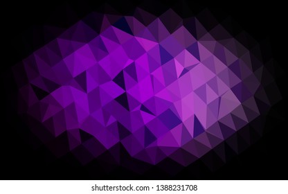 Light Purple vector triangle mosaic cover. Brand new colorful illustration in with gradient. Completely new design for your business.