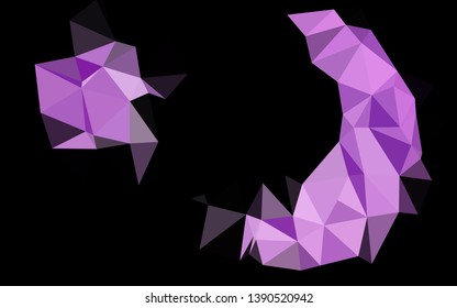 Light Purple vector triangle mosaic texture. An elegant bright illustration with gradient. Elegant pattern for a brand book.