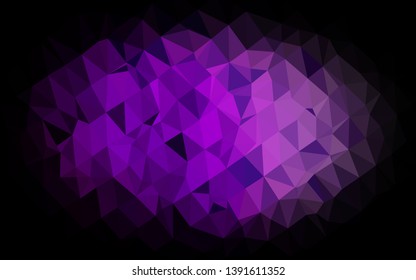 Light Purple vector triangle mosaic template. A completely new color illustration in a vague style. Polygonal design for your web site.