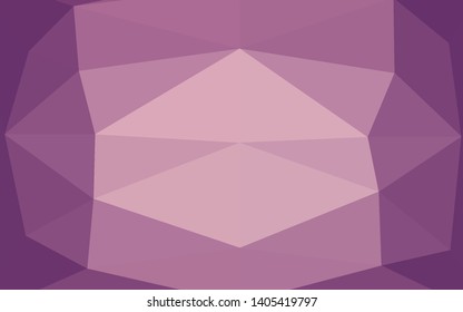 Light Purple vector triangle mosaic cover. Colorful abstract illustration with gradient. Completely new design for your business.