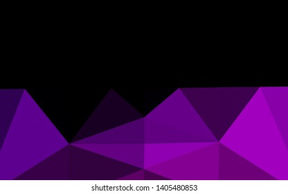 Light Purple vector triangle mosaic cover. Creative illustration in halftone style with gradient. Completely new template for your business design.