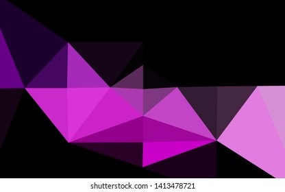 Light Purple vector triangle mosaic texture. A vague abstract illustration with gradient. Completely new template for your business design.