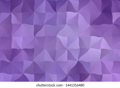 Light Purple vector triangle mosaic texture. A sample with polygonal shapes. Triangular pattern for your design.
