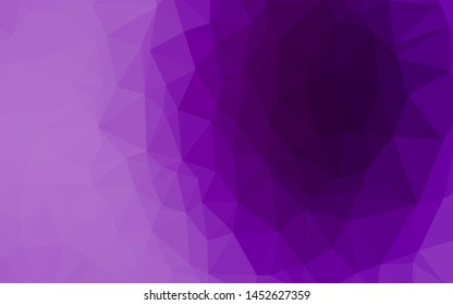 Light Purple vector triangle mosaic cover. Colorful abstract illustration with gradient. Template for a cell phone background.