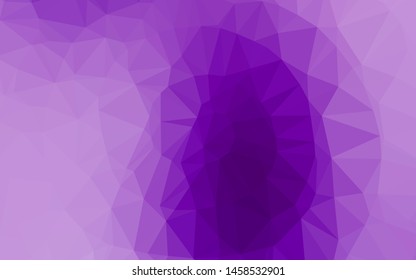 Light Purple vector triangle mosaic cover. Colorful abstract illustration with gradient. Triangular pattern for your business design.